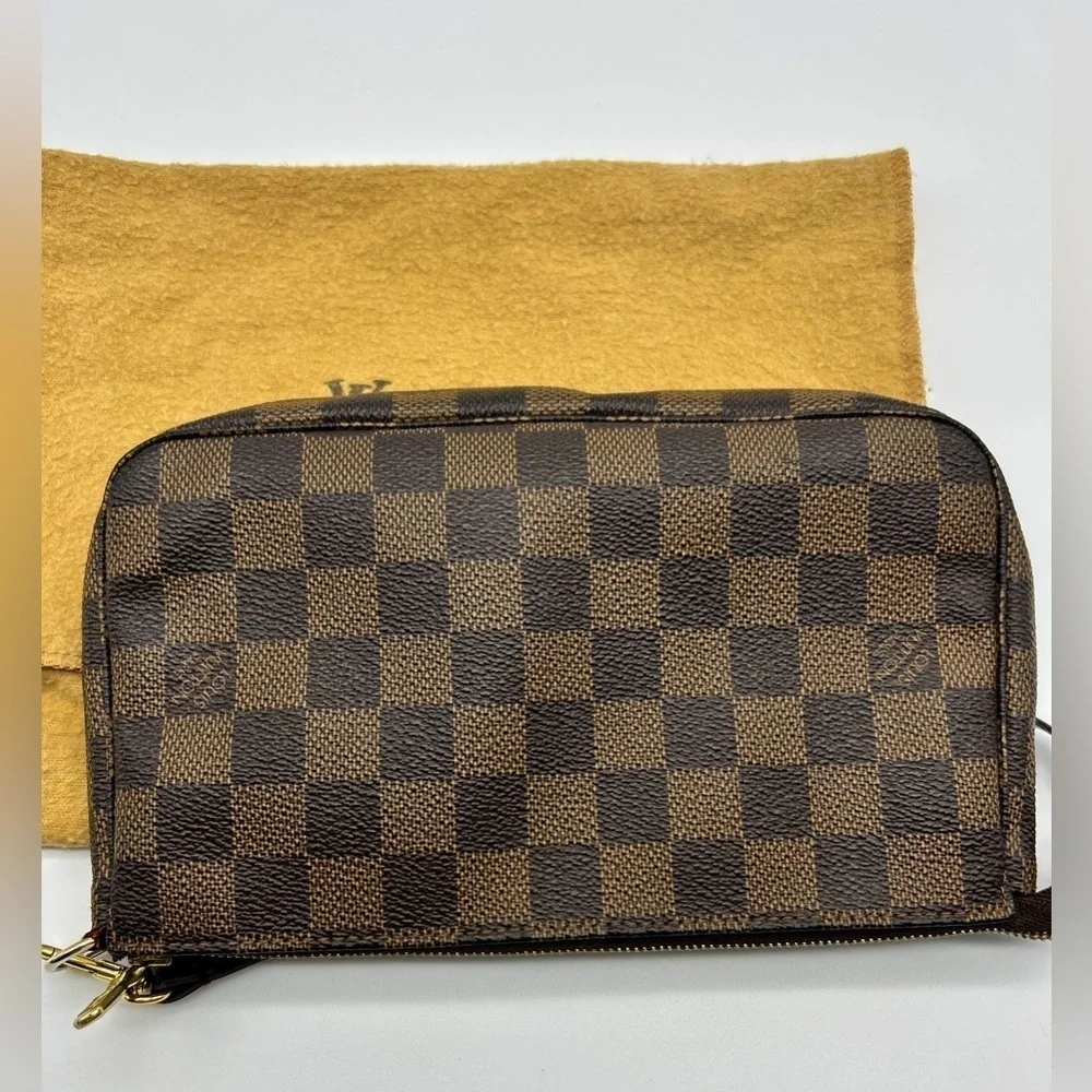 Louis Vuitton LV Accessories Pouch Bag Pochette Accessoires Damier Ebene reg sz
